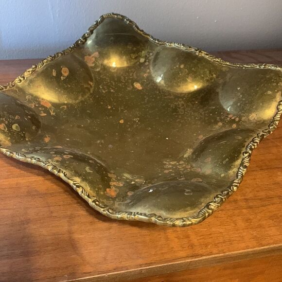Vintage Mid Century Brass Bubble Tray - Picture 7 of 8